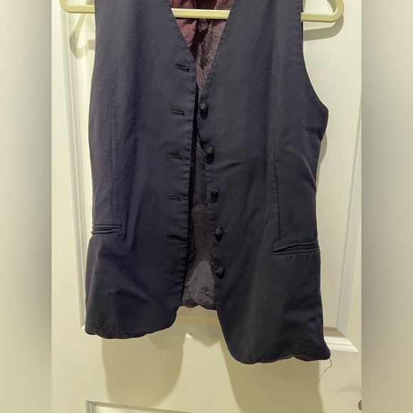 Ann Taylor Vintage Black Wool Vest Size 8 - Picture 5 of 8